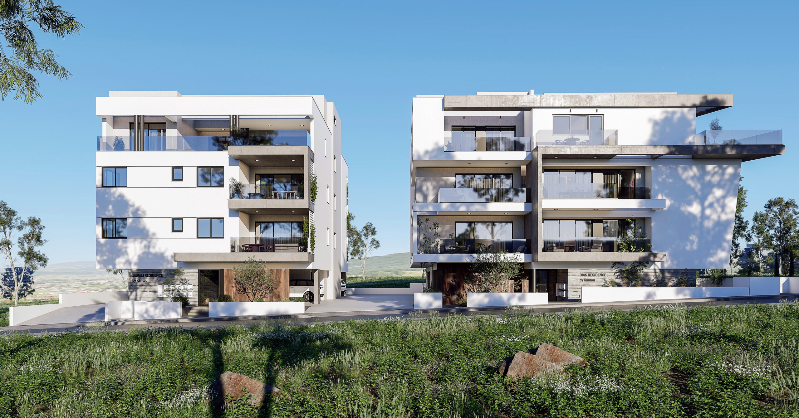 Modern apartments in Latsia Nicosia at Semeli & Dias Residences by Kantou Developers