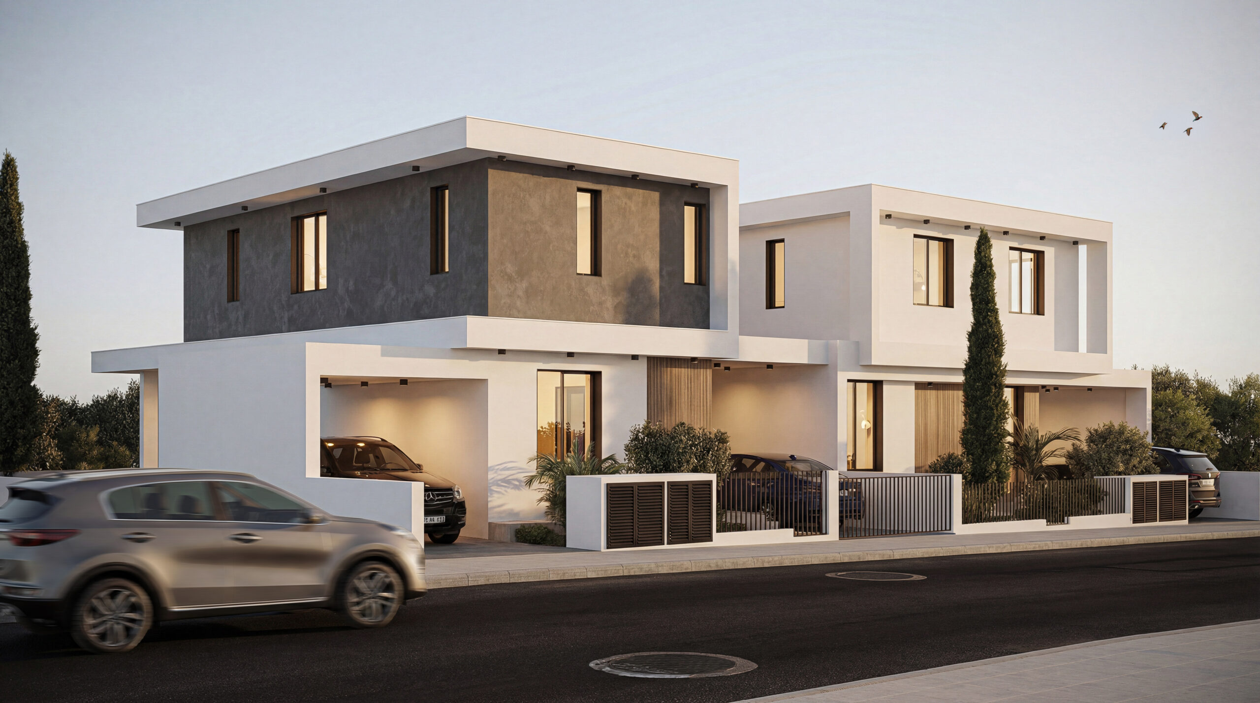Phos Residences modern houses in Latsia Nicosia by Kantou Developers