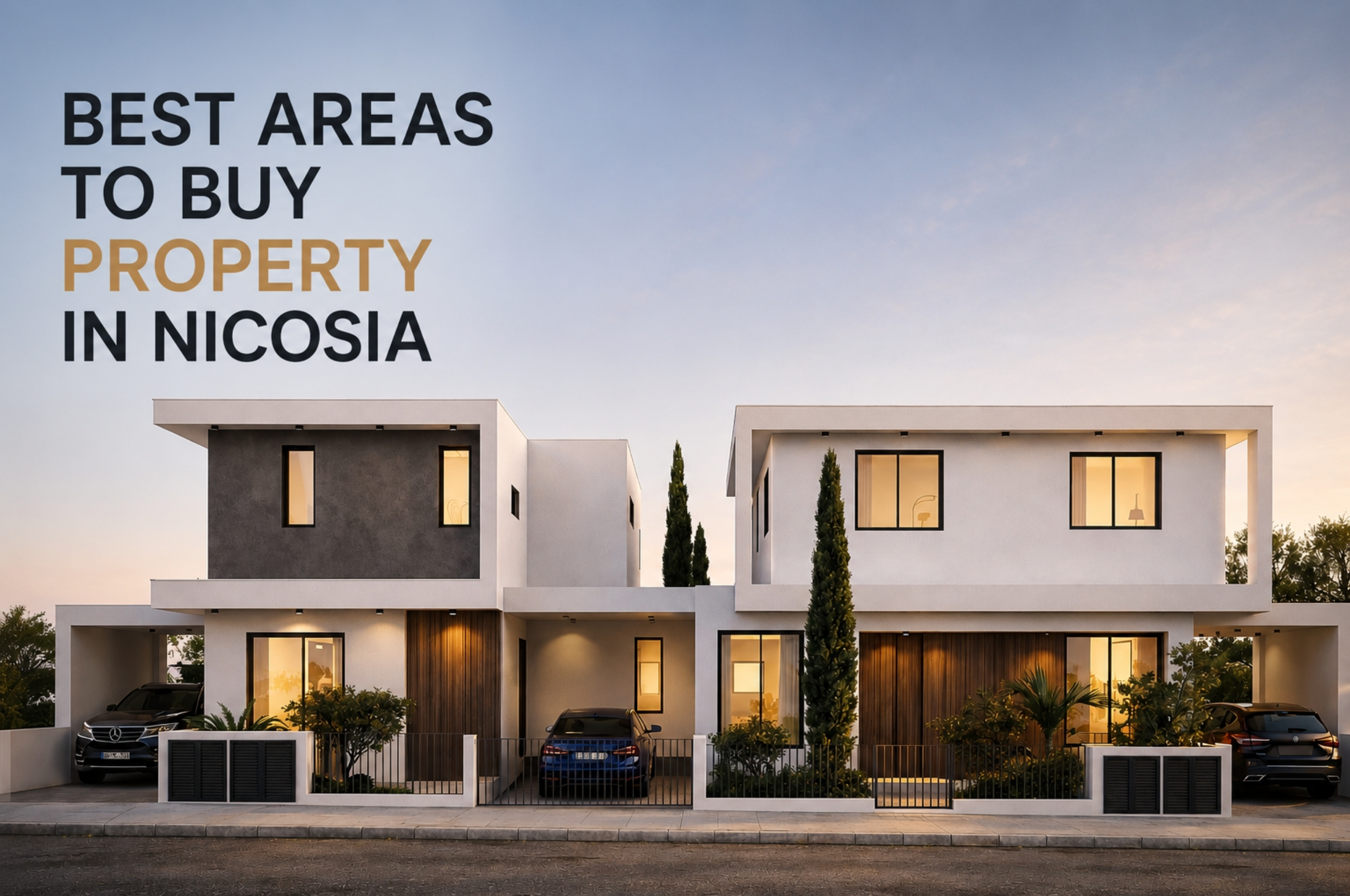Best Areas to Buy Property in Nicosia featuring modern family homes and contemporary residential developments in Cyprus 2026