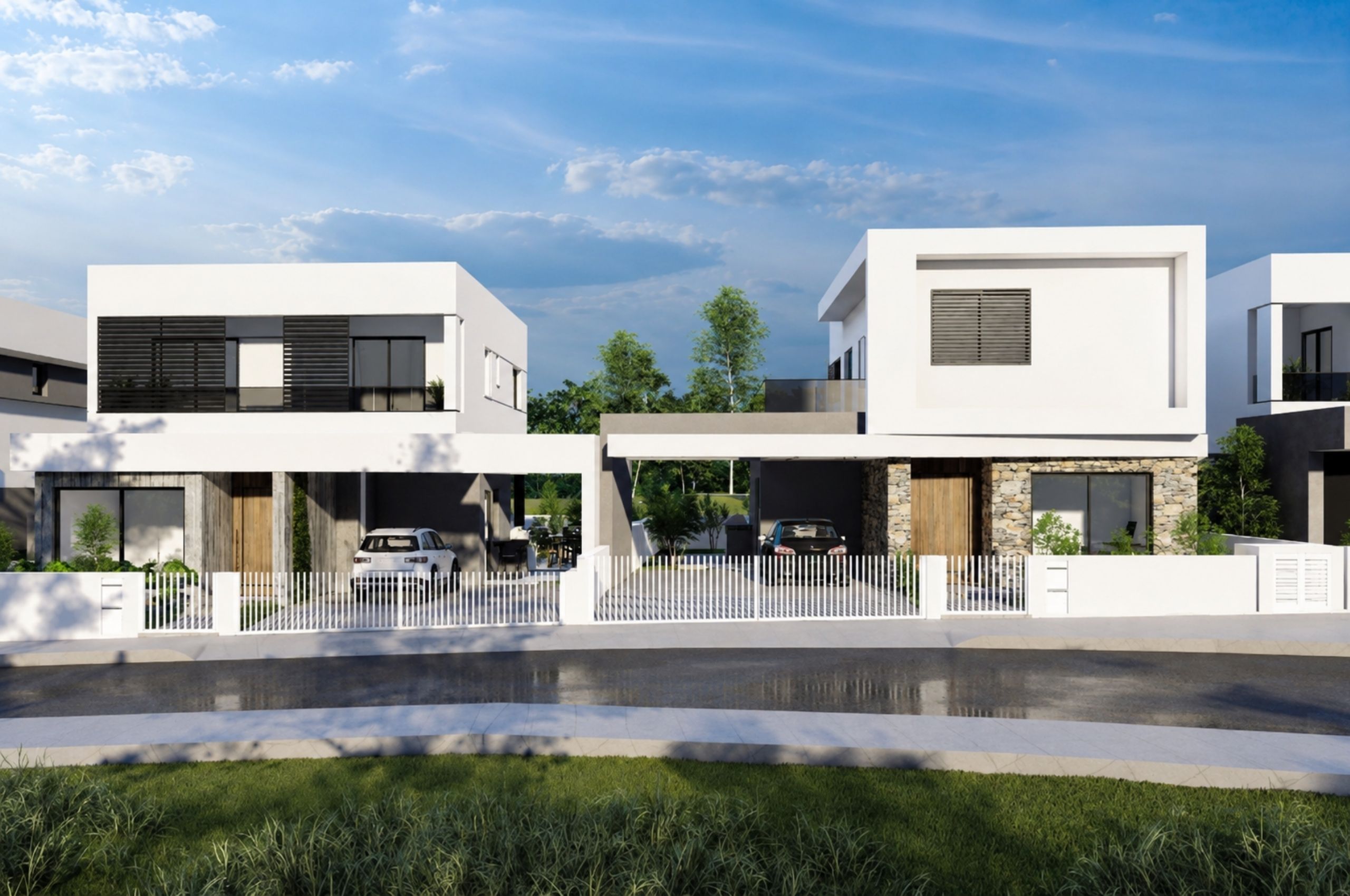 Oneiro Houses Nicosia by Kantou Developers, modern family homes in Geri with spacious layouts and Energy Class A efficiency